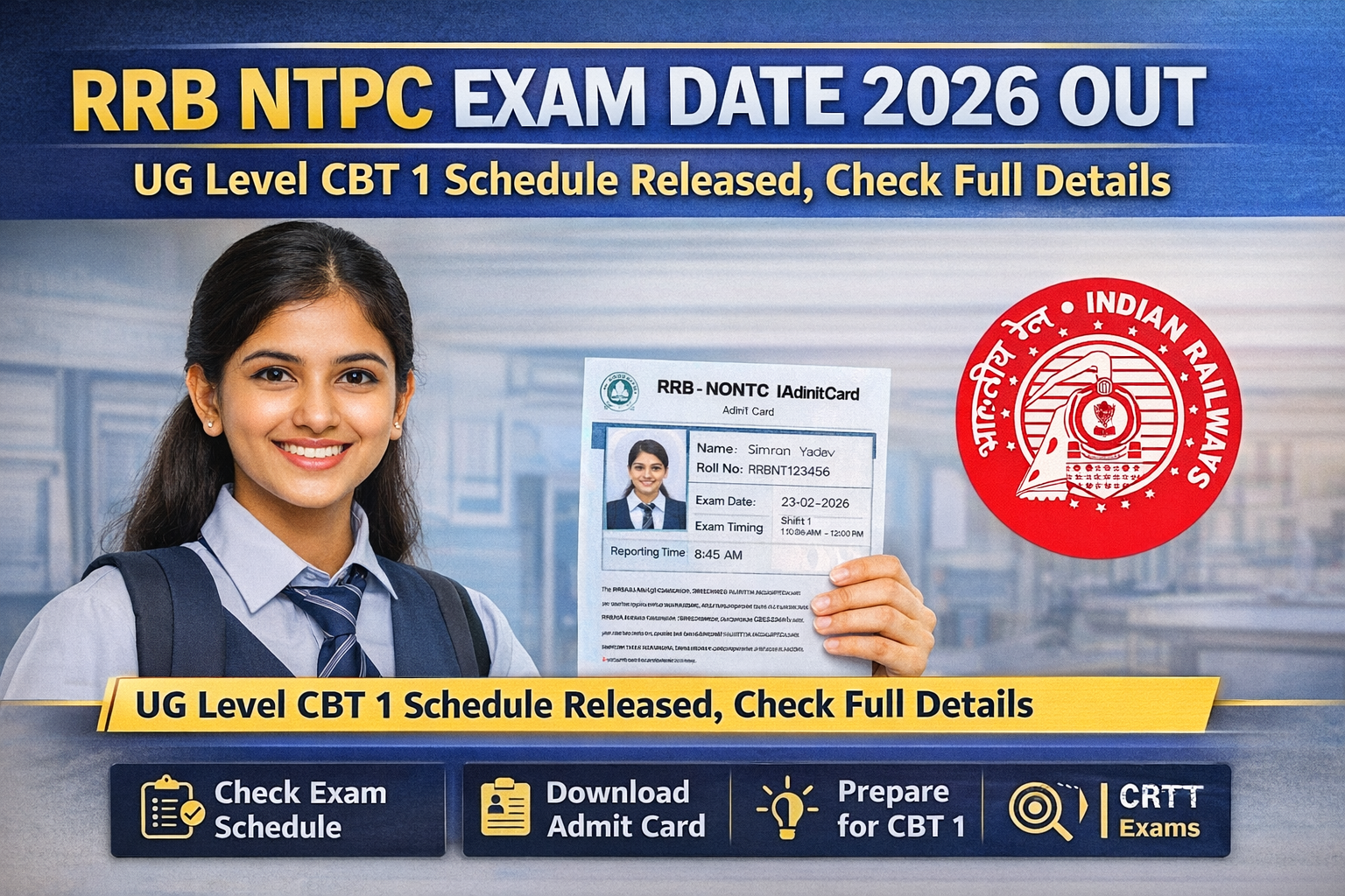 RRB NTPC Exam Date 2026