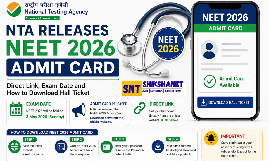 NTA Releases NEET 2026 Admit Card